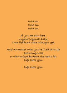 Hold On Optimal Living Card