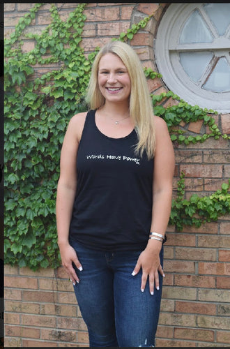 Women's WORDS HAVE POWER Racerback Tank Top